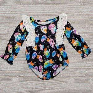 Rainbow Ghost Halloween Milk Silk Bodysuit